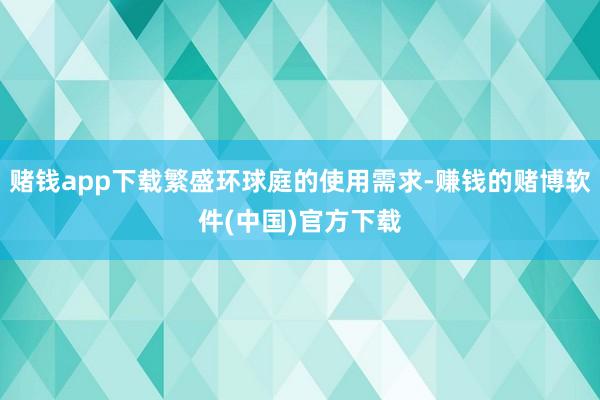 赌钱app下载繁盛环球庭的使用需求-赚钱的赌博软件(中国)官方下载