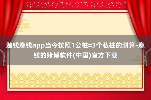 赌钱赚钱app当今按照1公桩=3个私桩的测算-赚钱的赌博软件(中国)官方下载