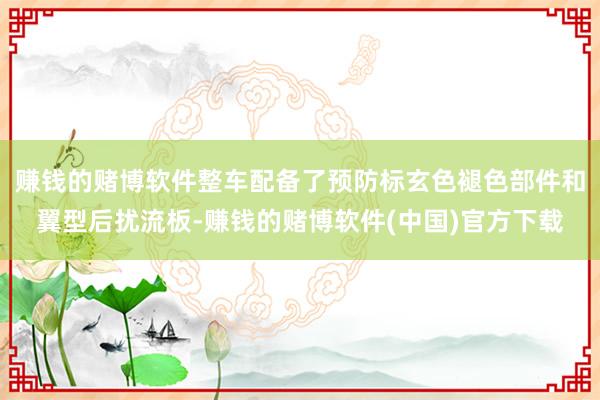 赚钱的赌博软件整车配备了预防标玄色褪色部件和翼型后扰流板-赚钱的赌博软件(中国)官方下载