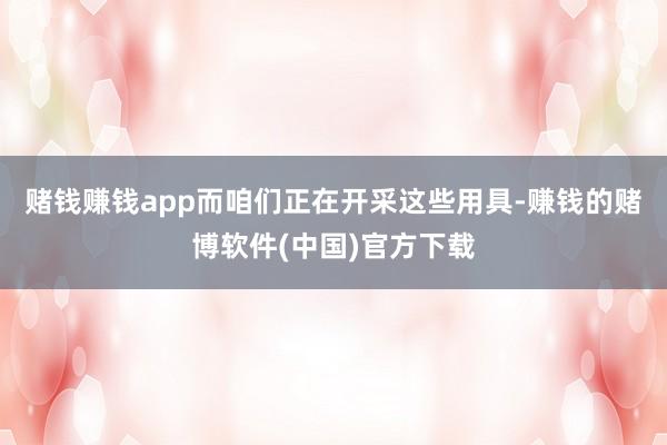 赌钱赚钱app而咱们正在开采这些用具-赚钱的赌博软件(中国)官方下载