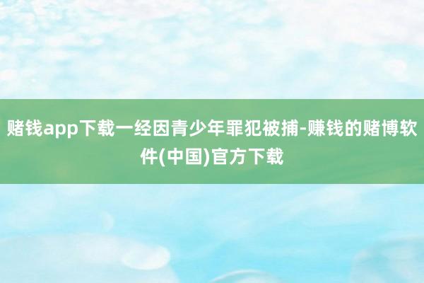 赌钱app下载一经因青少年罪犯被捕-赚钱的赌博软件(中国)官方下载