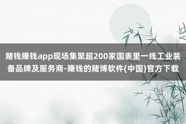 赌钱赚钱app现场集聚超200家国表里一线工业装备品牌及服务商-赚钱的赌博软件(中国)官方下载