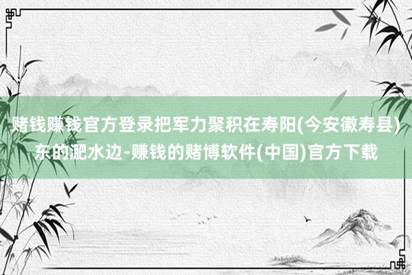 赌钱赚钱官方登录把军力聚积在寿阳(今安徽寿县)东的淝水边-赚钱的赌博软件(中国)官方下载