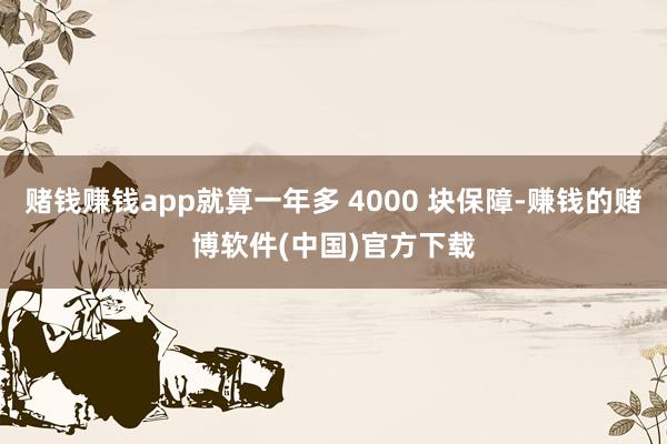 赌钱赚钱app就算一年多 4000 块保障-赚钱的赌博软件(中国)官方下载