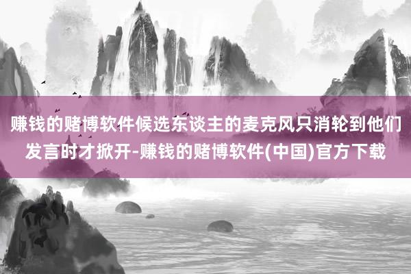 赚钱的赌博软件候选东谈主的麦克风只消轮到他们发言时才掀开-赚钱的赌博软件(中国)官方下载