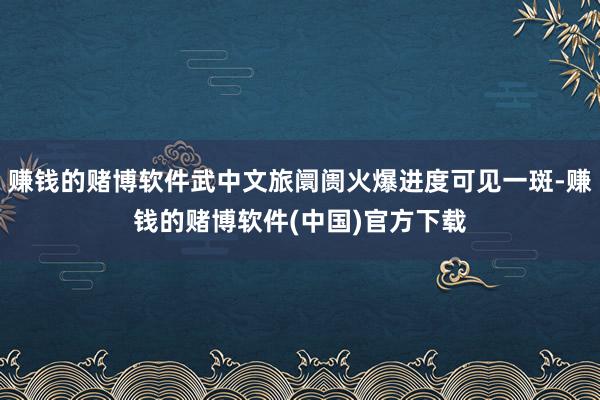 赚钱的赌博软件武中文旅阛阓火爆进度可见一斑-赚钱的赌博软件(中国)官方下载