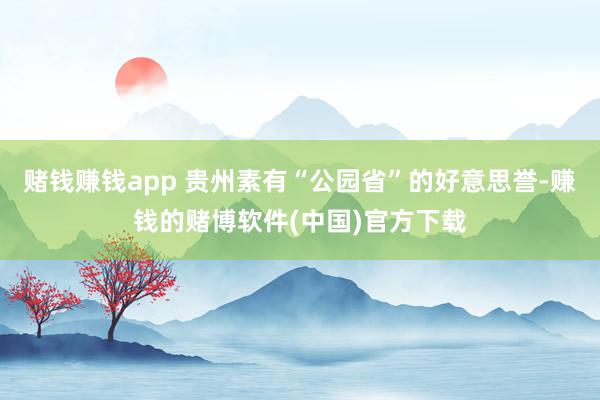 赌钱赚钱app 贵州素有“公园省”的好意思誉-赚钱的赌博软件(中国)官方下载