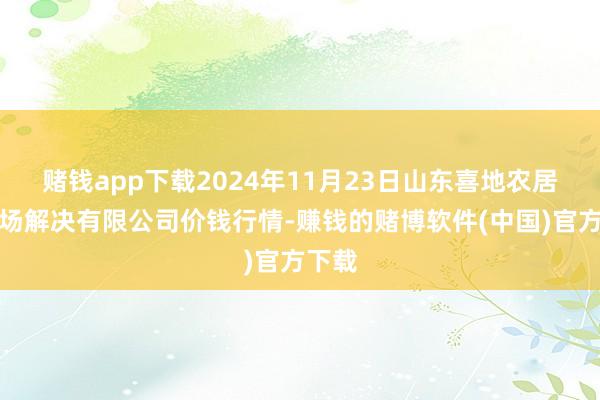 赌钱app下载2024年11月23日山东喜地农居品商场解决有限公司价钱行情-赚钱的赌博软件(中国)官方下载