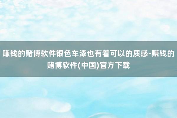 赚钱的赌博软件银色车漆也有着可以的质感-赚钱的赌博软件(中国)官方下载